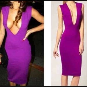 Aqua purple midi dress
